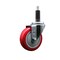 Service Caster 4'' Red Poly Wheel Swivel 1'' Expanding Stem Caster SCC-EX20S414-PPUB-RED-1 - alternate 1
